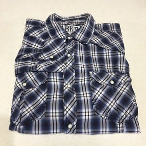 BKE 67 Vintage SLIM FIT Mens PLAID SHIRT Size XL